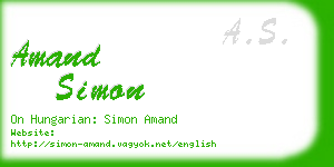 amand simon business card